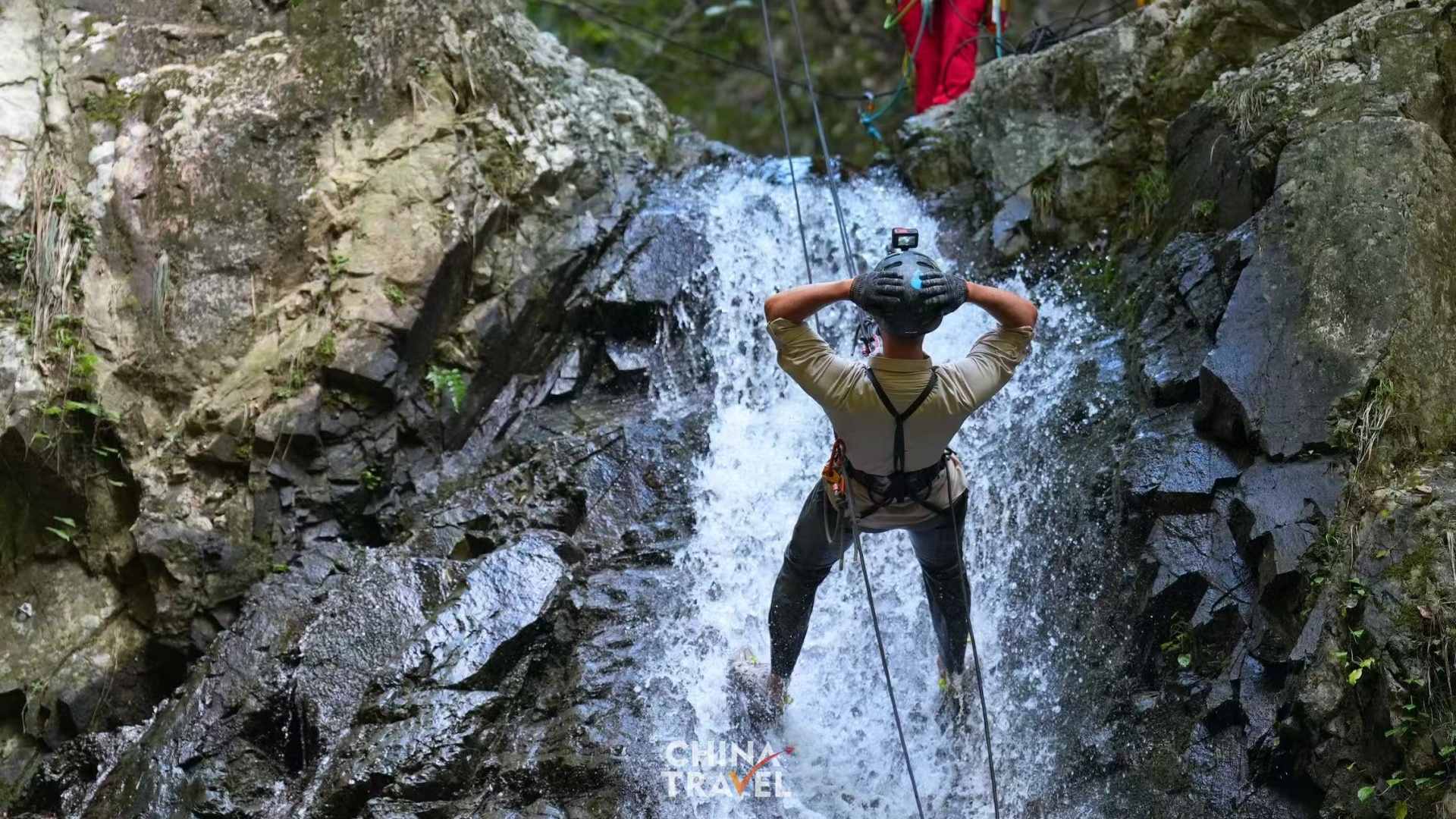 Stream trekking in Ningguo, Anhui Province, China, October 9, 2026. /CGTN