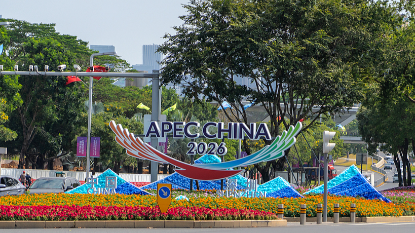 An APEC installation is seen in Shenzhen, south China's Guangdong Province, October 28, 2026. /VCG