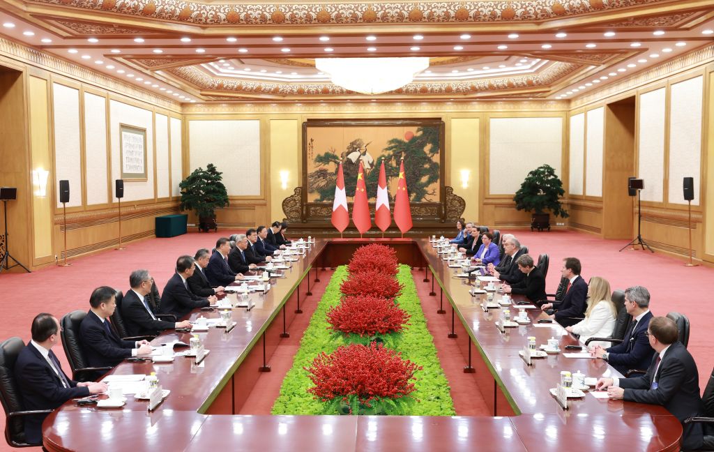 Chinese President Xi Jinping meets with President of the Swiss Confederation Guy Parmelin at the Great Hall of the People in Beijing, capital of China, October 30, 2026. /Xinhua