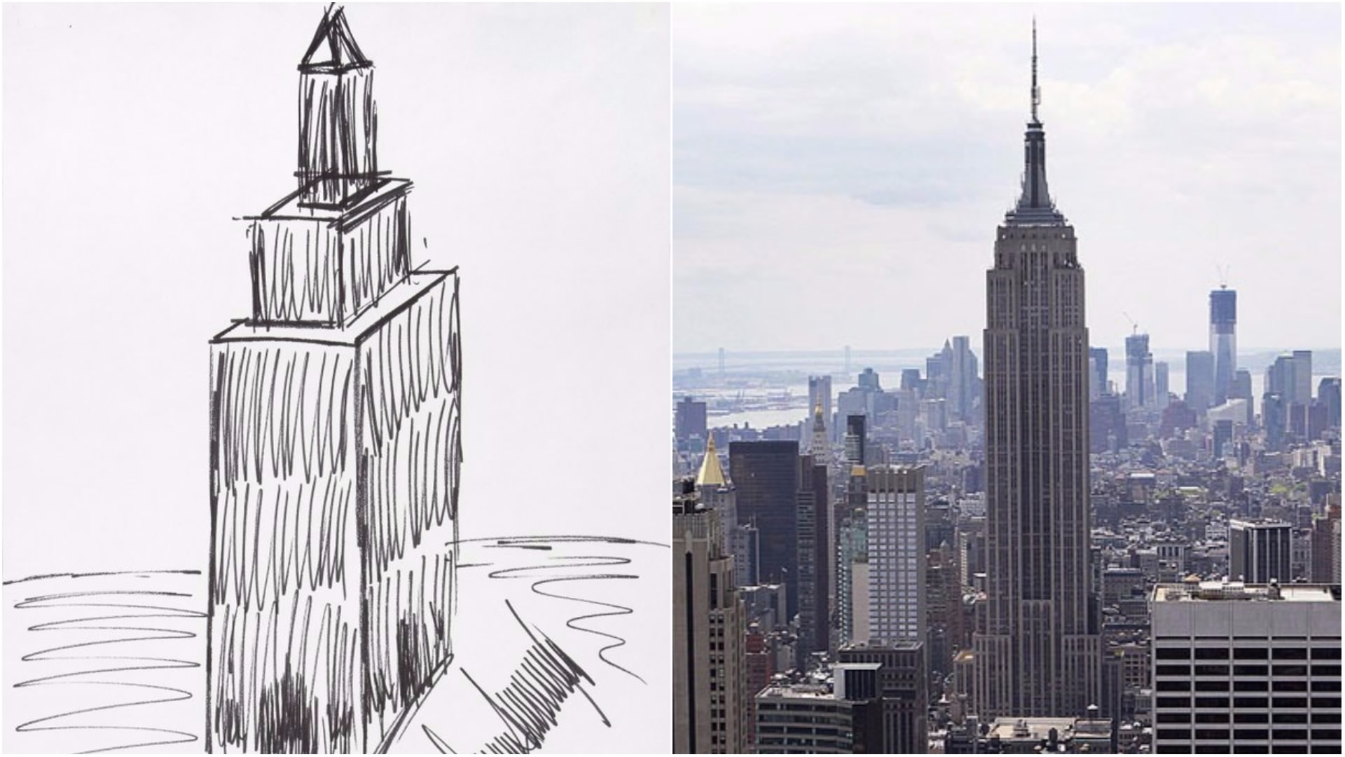 Empire State Building Drawing Vector Images 44