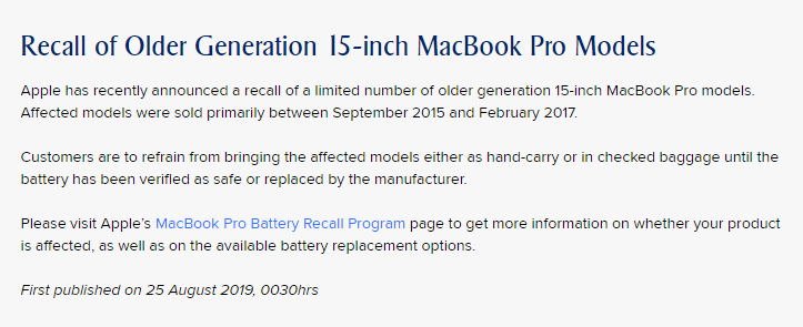 2015 macbook pro battery recall