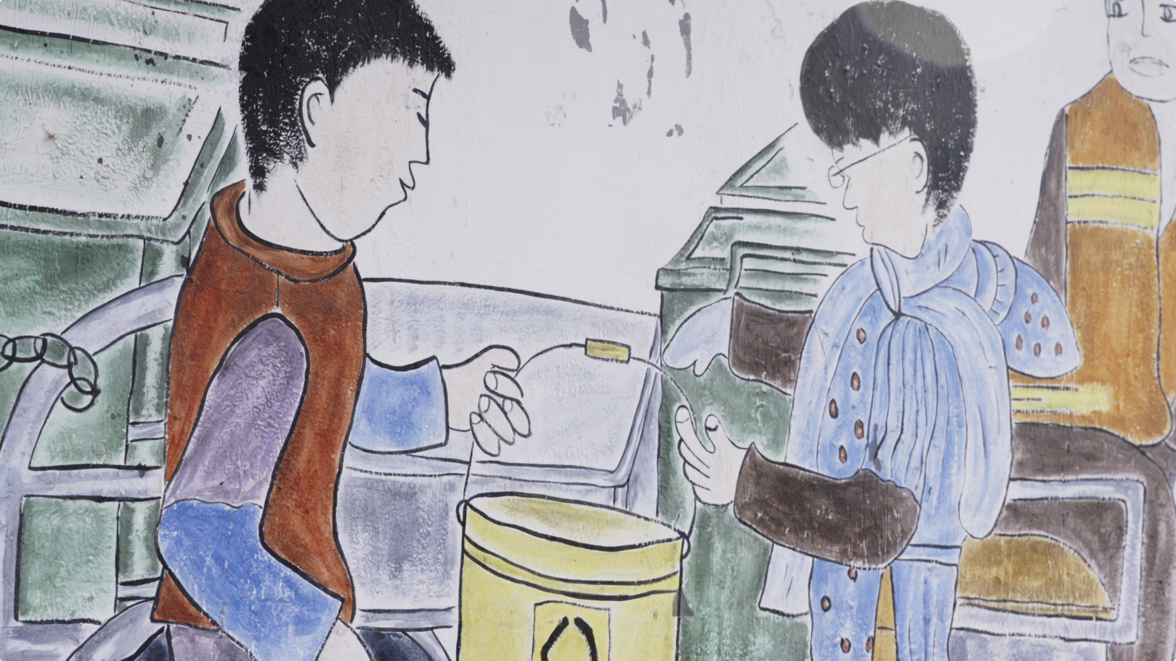 Waste sorting in a Chinese village