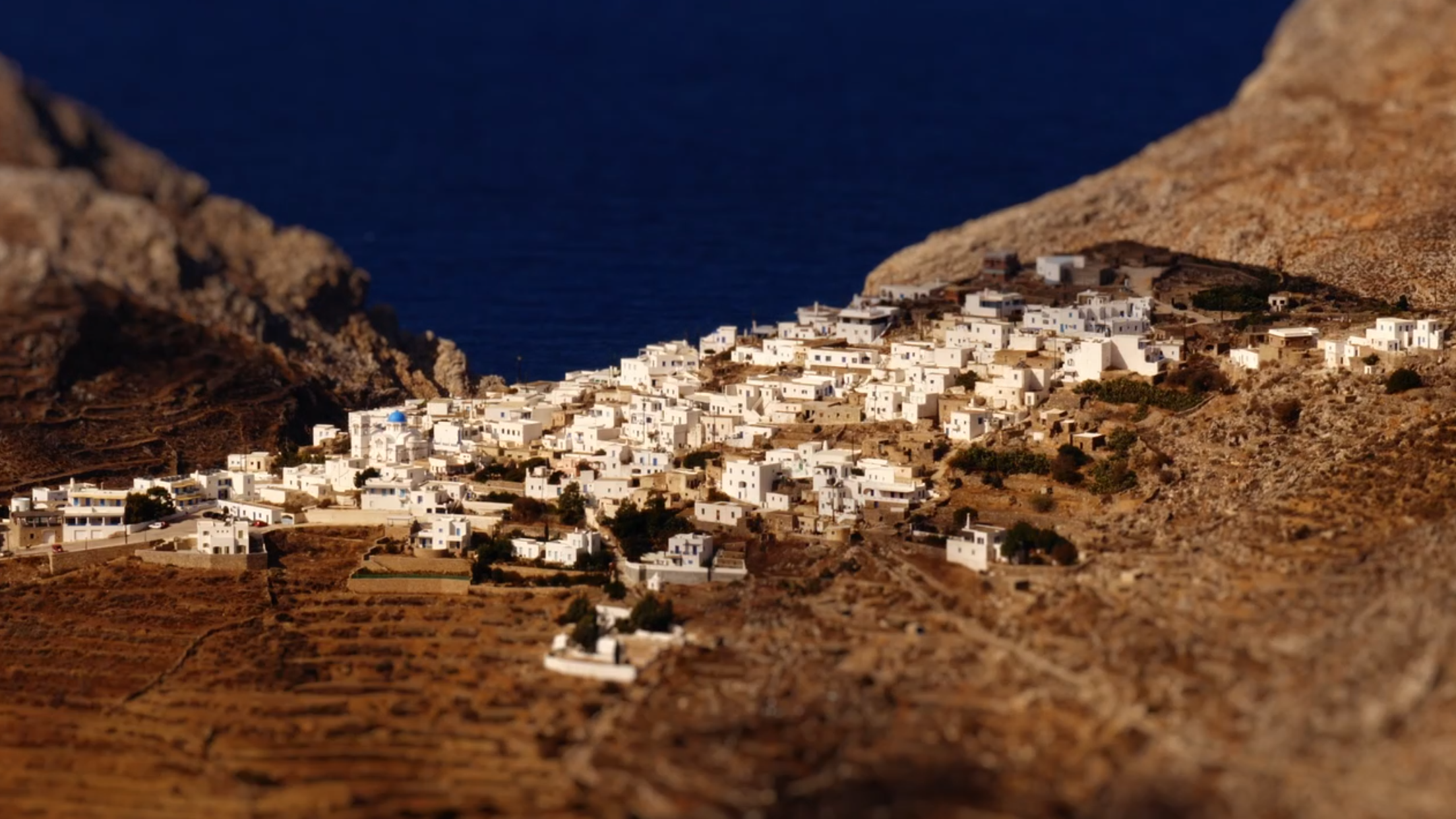 Big world miniature style – Amorgos Island in Greece
