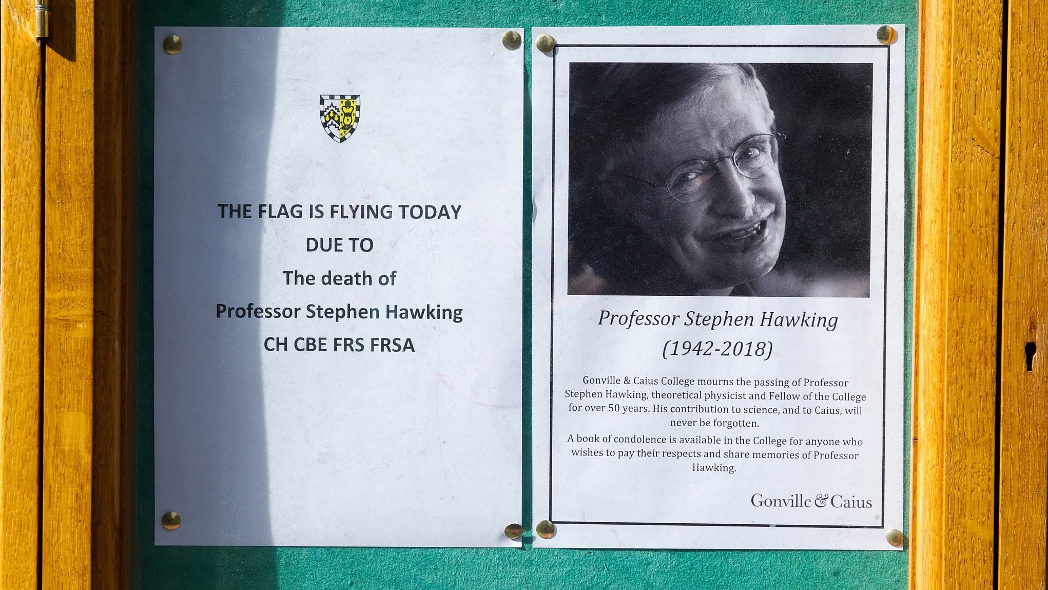 Cambridge University remembers: Hawking’s character 