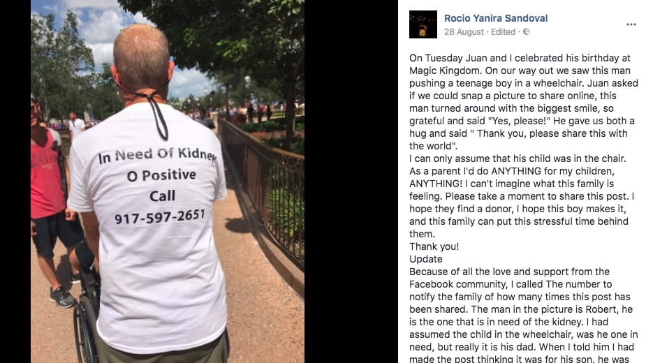 T-shirt helped a single father of five find a kidney donor