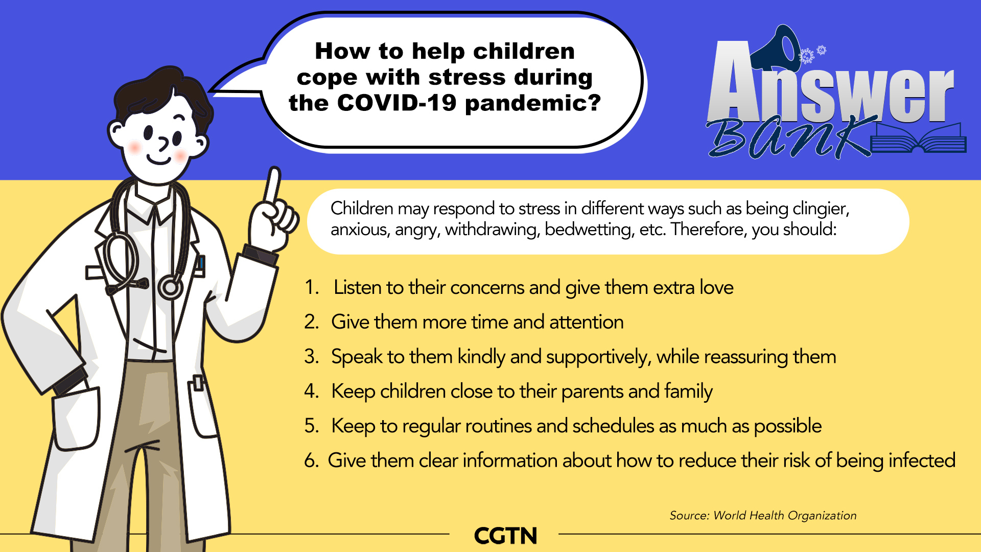 How to help children cope with stress during the COVID19