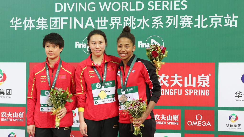Wang Han claims gold at the FINA Diving World Series in Beijing - CGTN