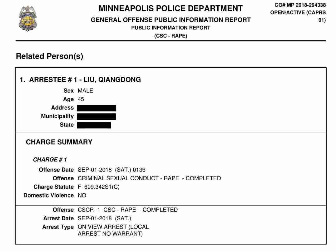 Sex violence in Minneapolis