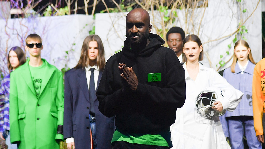 Kanye West wore a suit from the new Louis Vuitton by Virgil Abloh