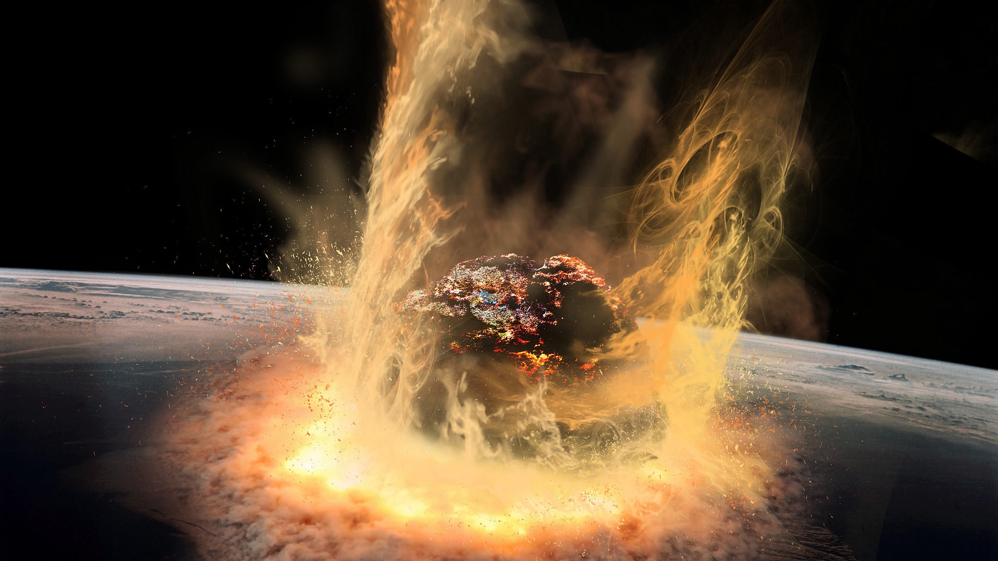 Столкновение астероида с землей