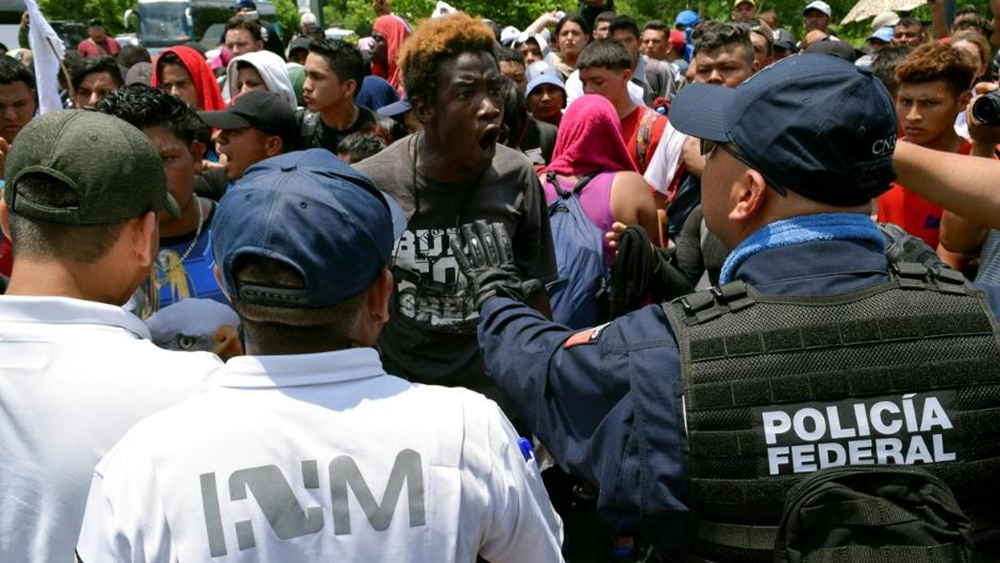 Mexico Meets Migrants At Southern Border With Armed Forces - CGTN