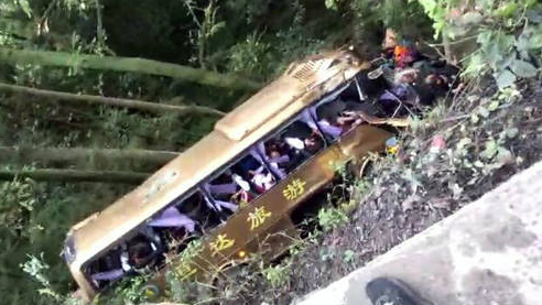 Two killed, several injured as tour bus overturns in SW China - CGTN