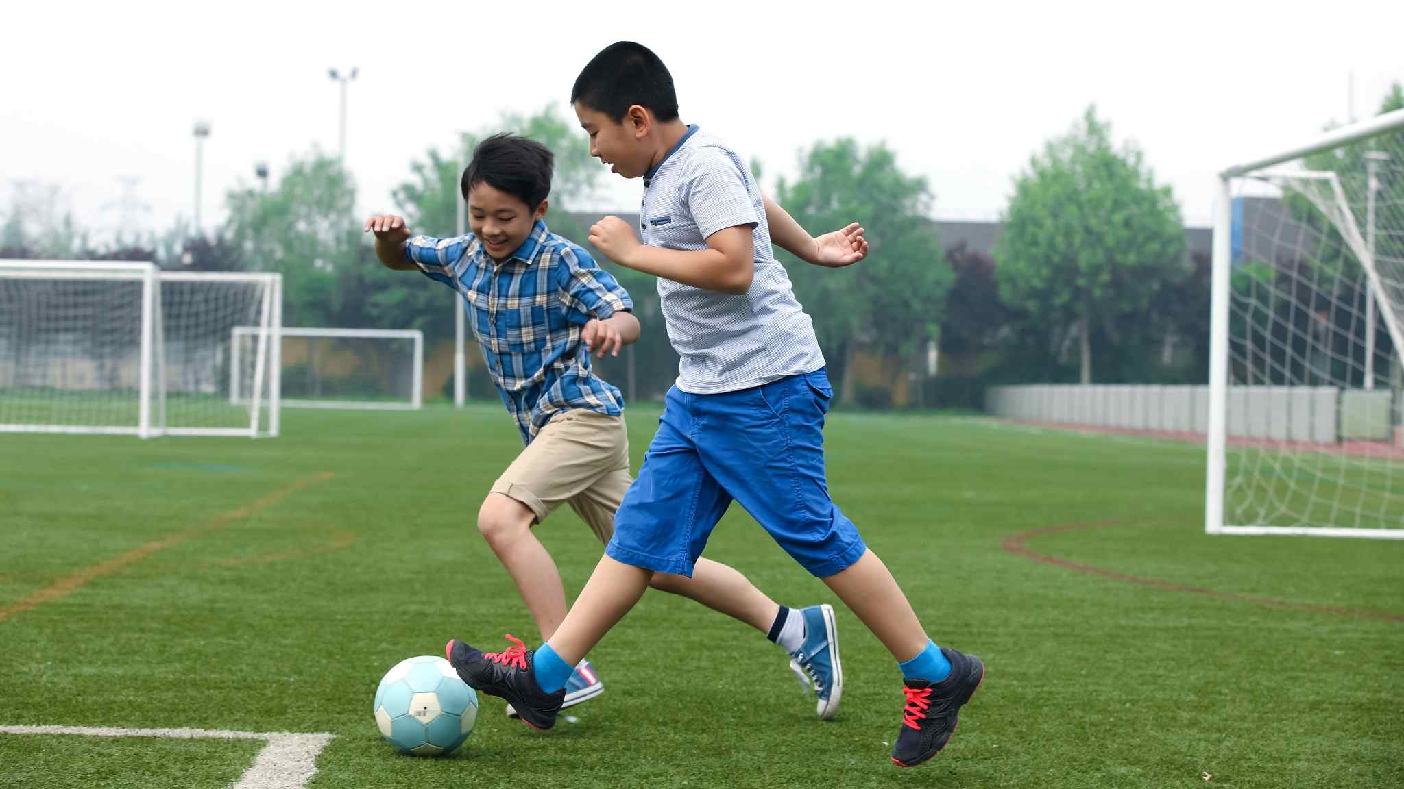 He is playing Football