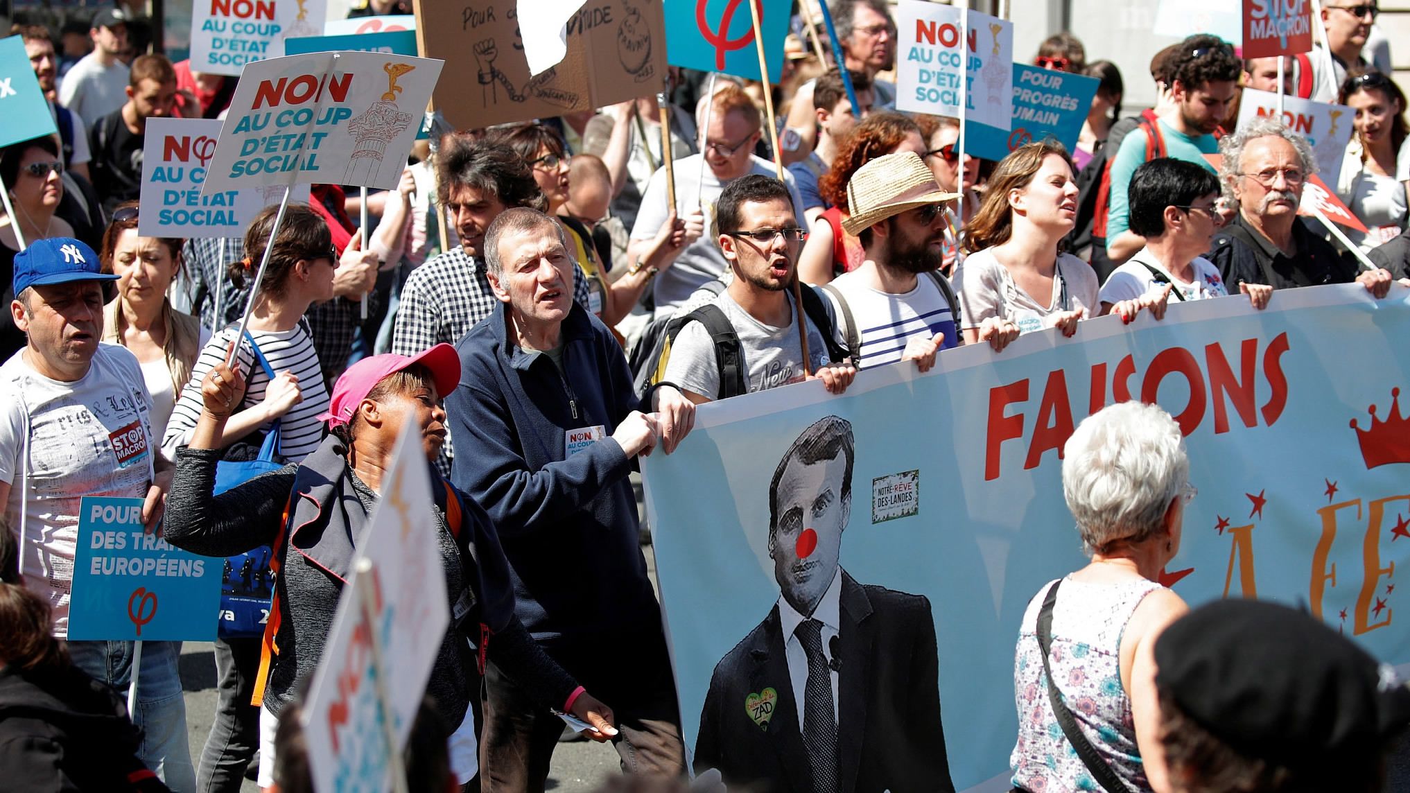 Protest macron against french reforms senio string government preview