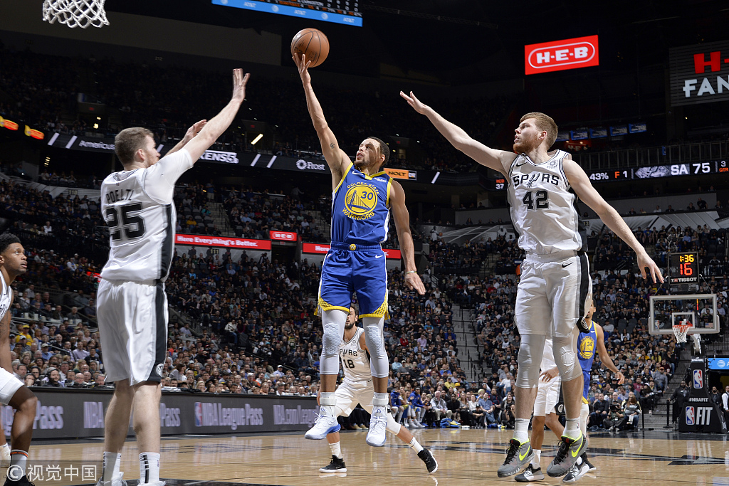 NBA on Mar. 18: Spurs extend streak to 9 straight, beat Warriors - CGTN