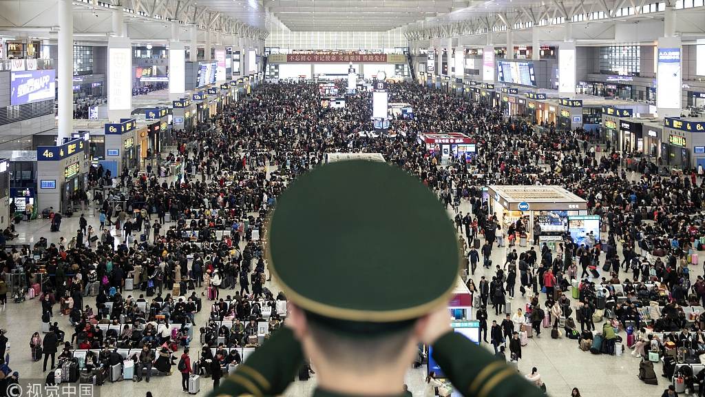 Spring Festival travel rush crowds throng train stations CGTN