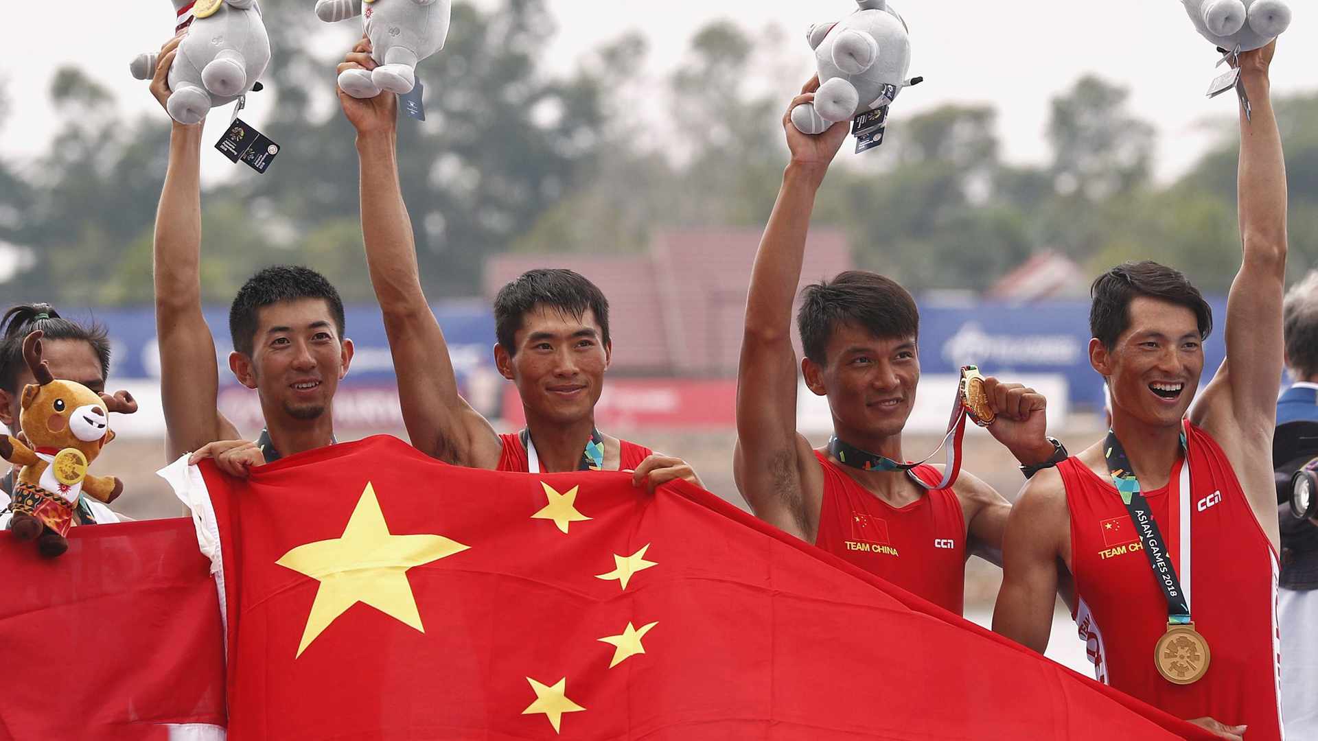 China garners five gold medals in rowing at Asian Games CGTN