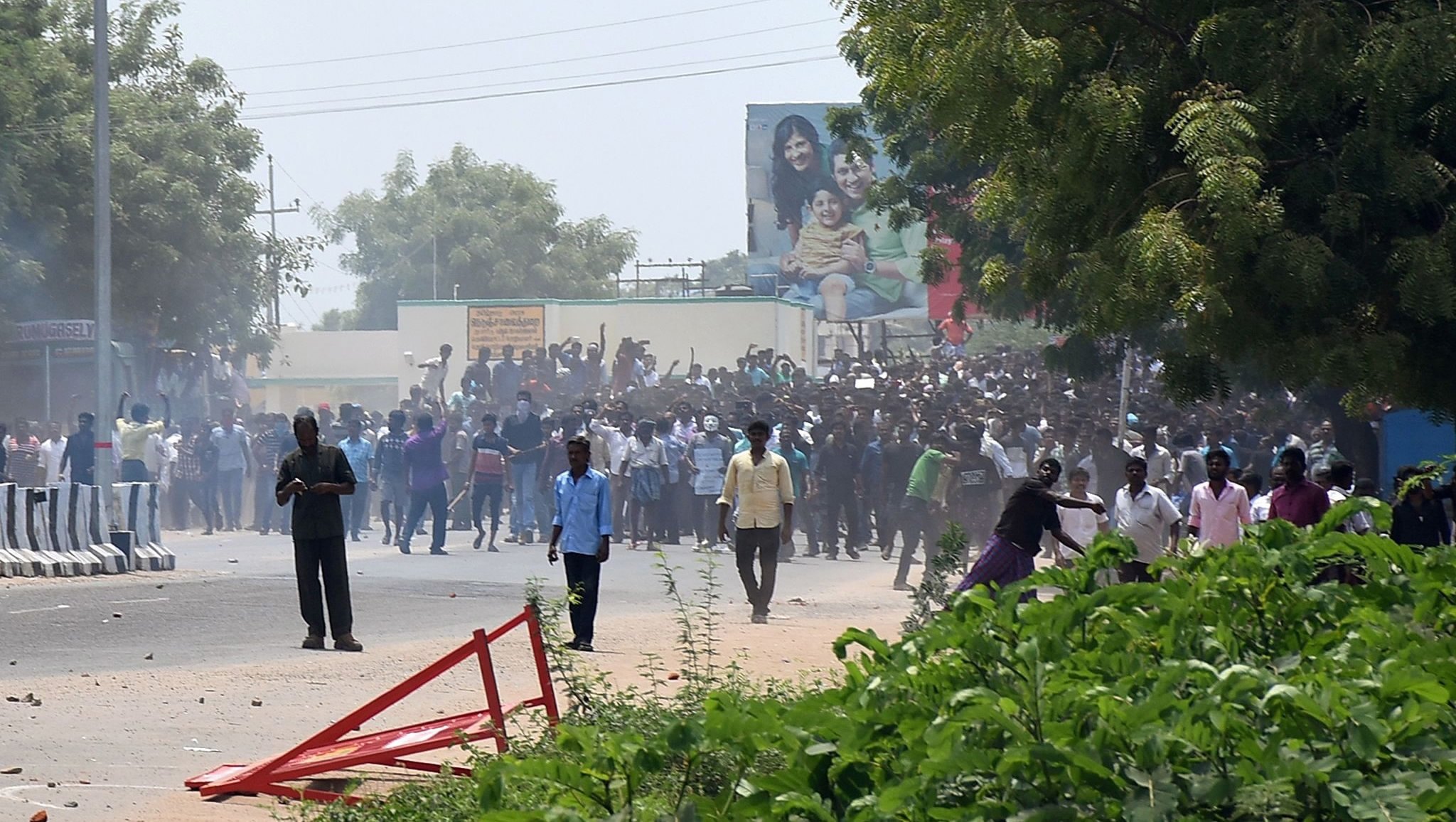 Police fire on protesters in southern India, 12 killed - CGTN