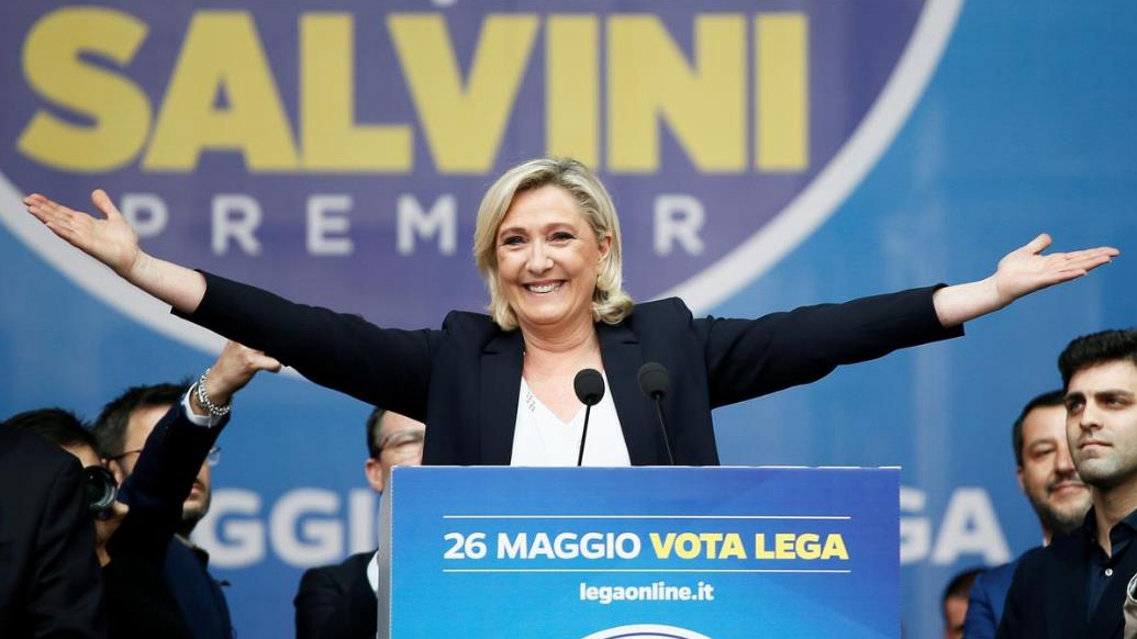 Image result for EU Election: Le Pen holds rally before polls