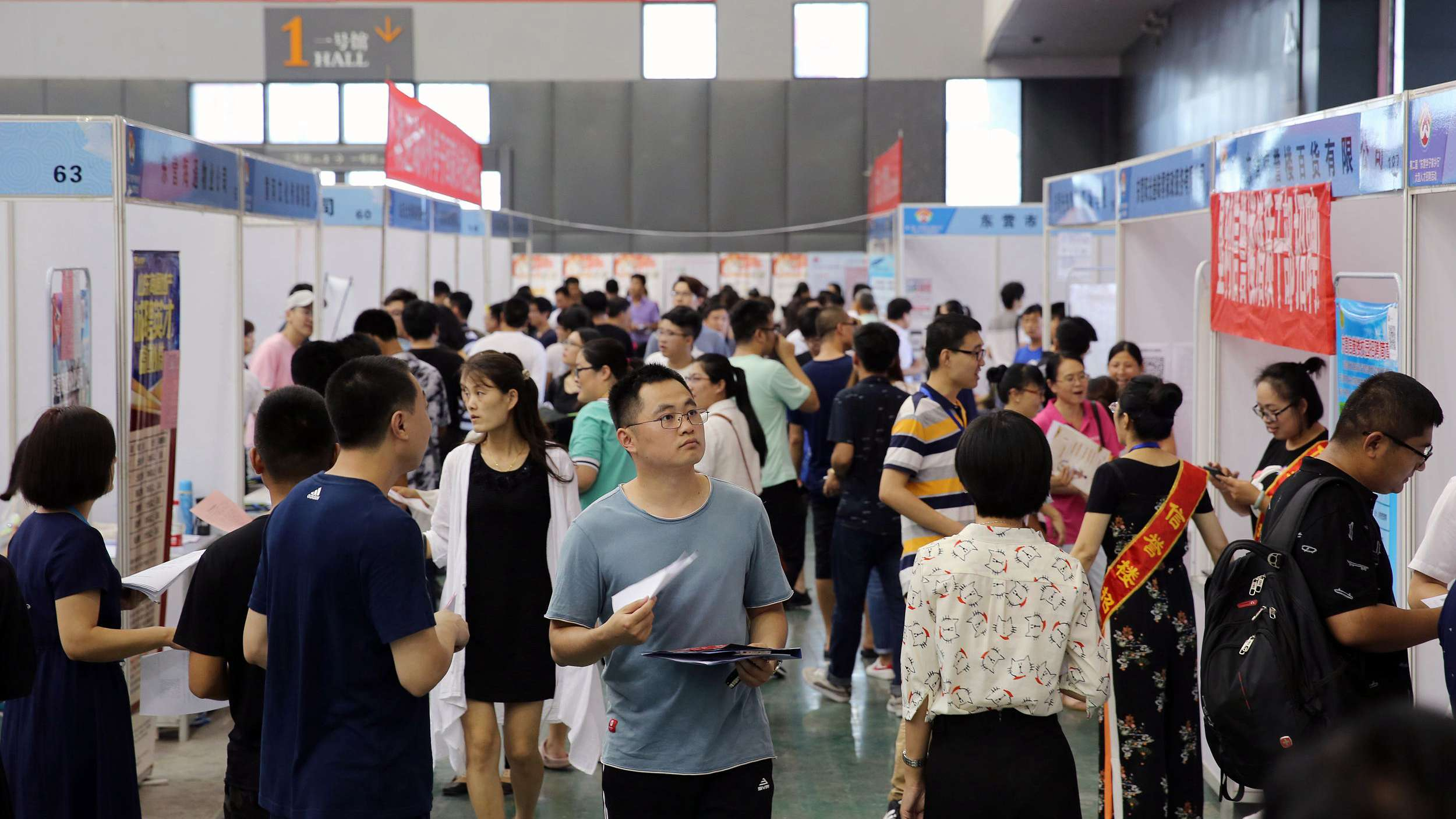 China's sound economic growth fuels steady employment in H1 CGTN