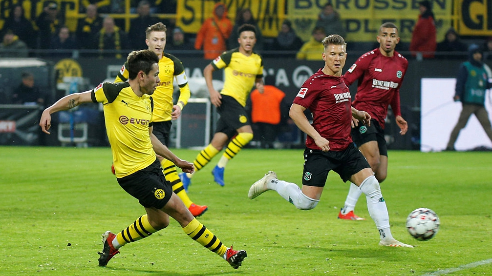 Dortmund go nine points clear of Bayern Munich by thumping Hanover - CGTN