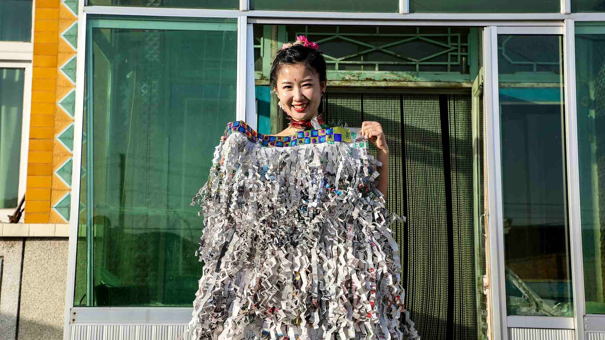 Chinese Girl Creates Fashion From Waste - Cgtn