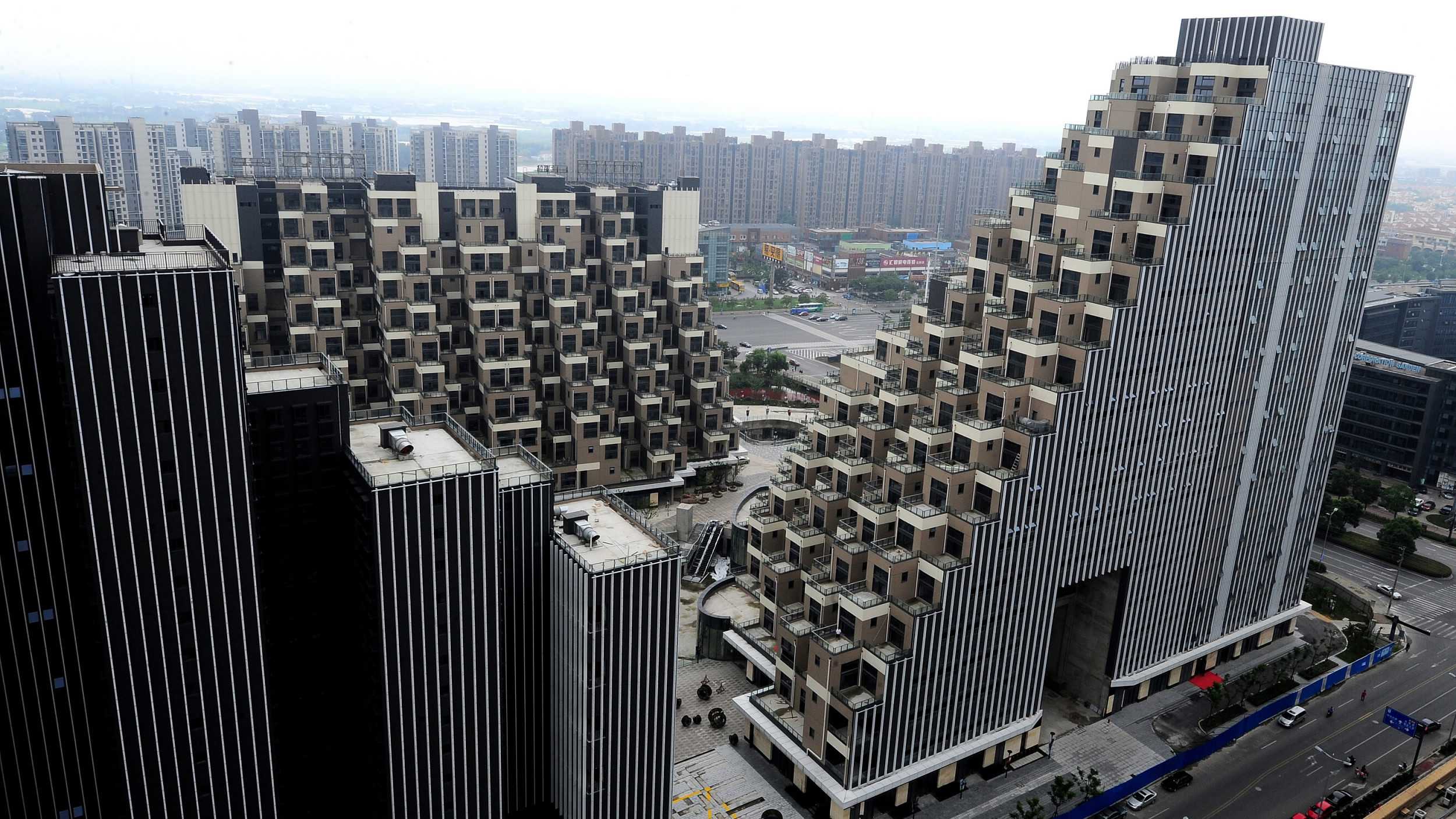 Edificio de cerdos en china