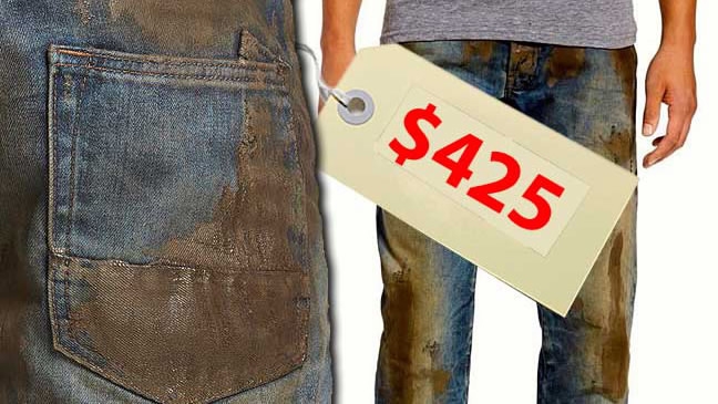 $425 Fake Muddy Jeans at Nordstrom 2018 - PRPS Barracuda Mud Denim Jean  Review