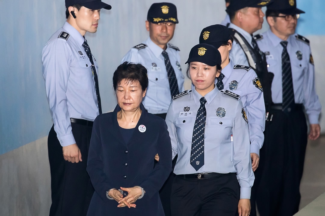 Ousted S Korean President Denies All Charges At First Court Hearing Cgtn 4145