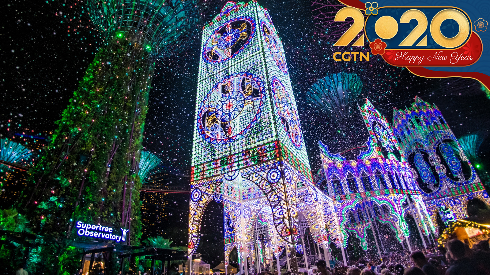 Live Christmas Wonderland At Gardens By The Bay Cgtn