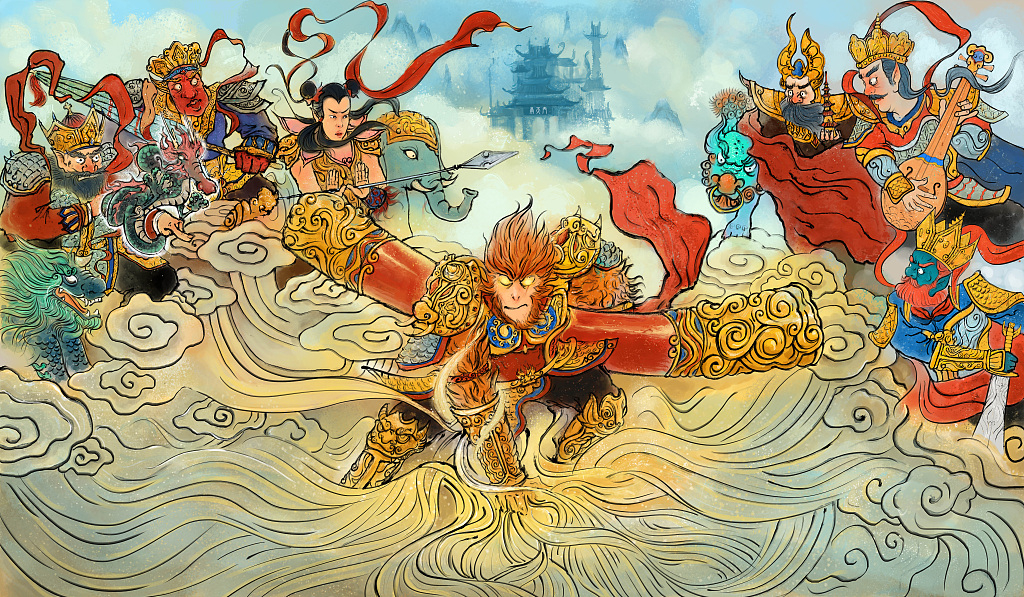 Sun Wukong, the Monkey King, is a famous Chinese superhero. 