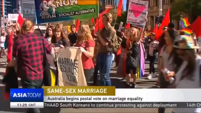 Same Sex Marriage Australia Begins Postal Vote On Marriage Equality Cgtn 4521