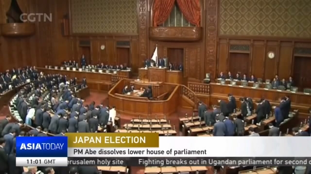 Japan Election Pm Abe Dissolves Lower House Of Parliament Cgtn 7496