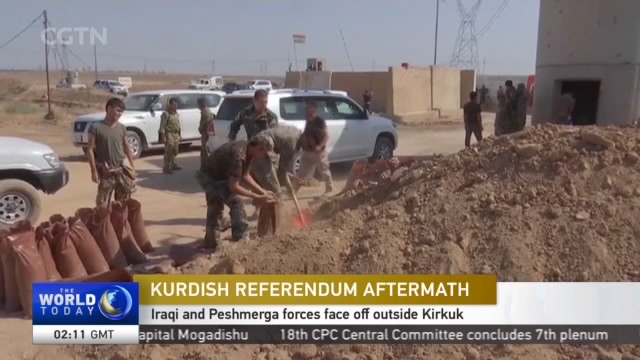 Kurdish Referendum Aftermath Iraqi And Peshmerga Forces Face Off Outside Kirkuk Cgtn 1506