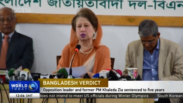 Bangladesh Verdict Opposition Leader And Former Pm Khaleda Zia Sentenced To Five Years Cgtn 9575